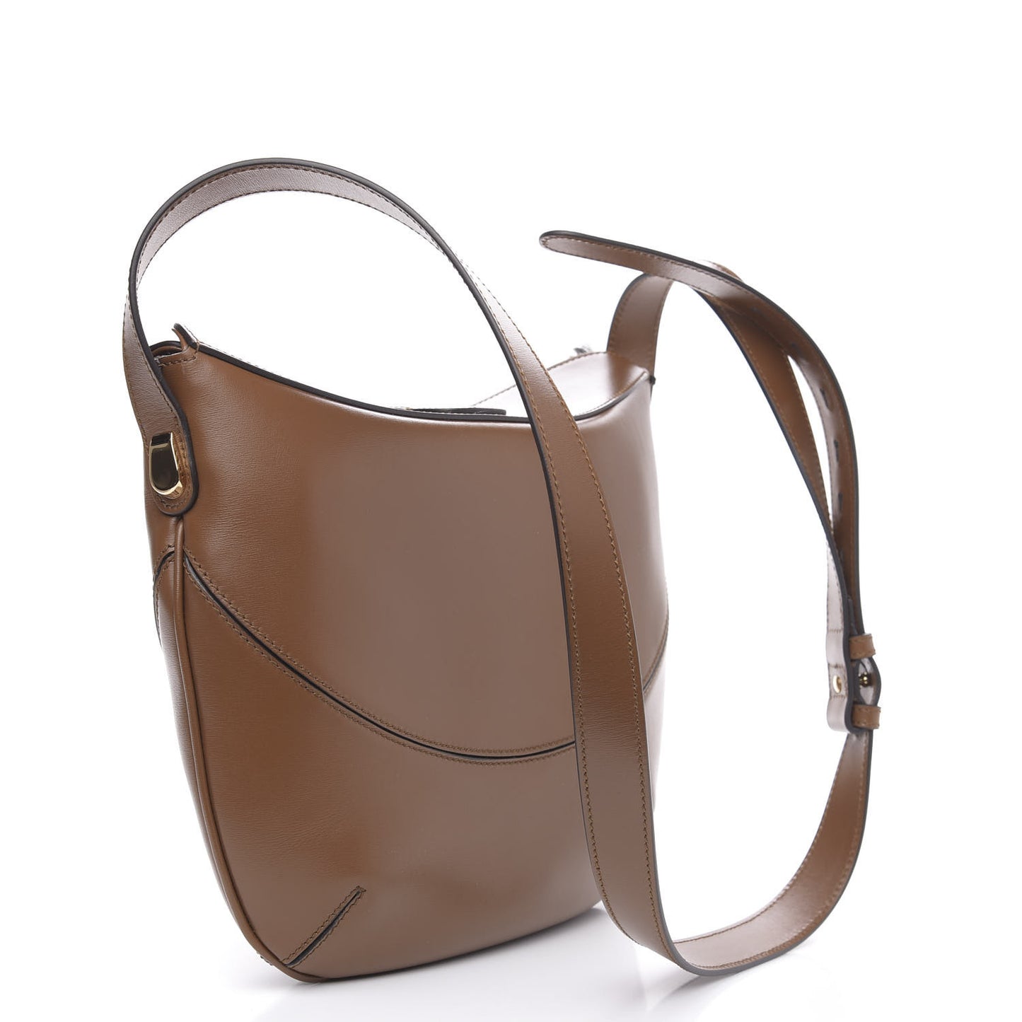 Boarded Plutone Calfskin Medium Arli Shoulder Bag Nocciola