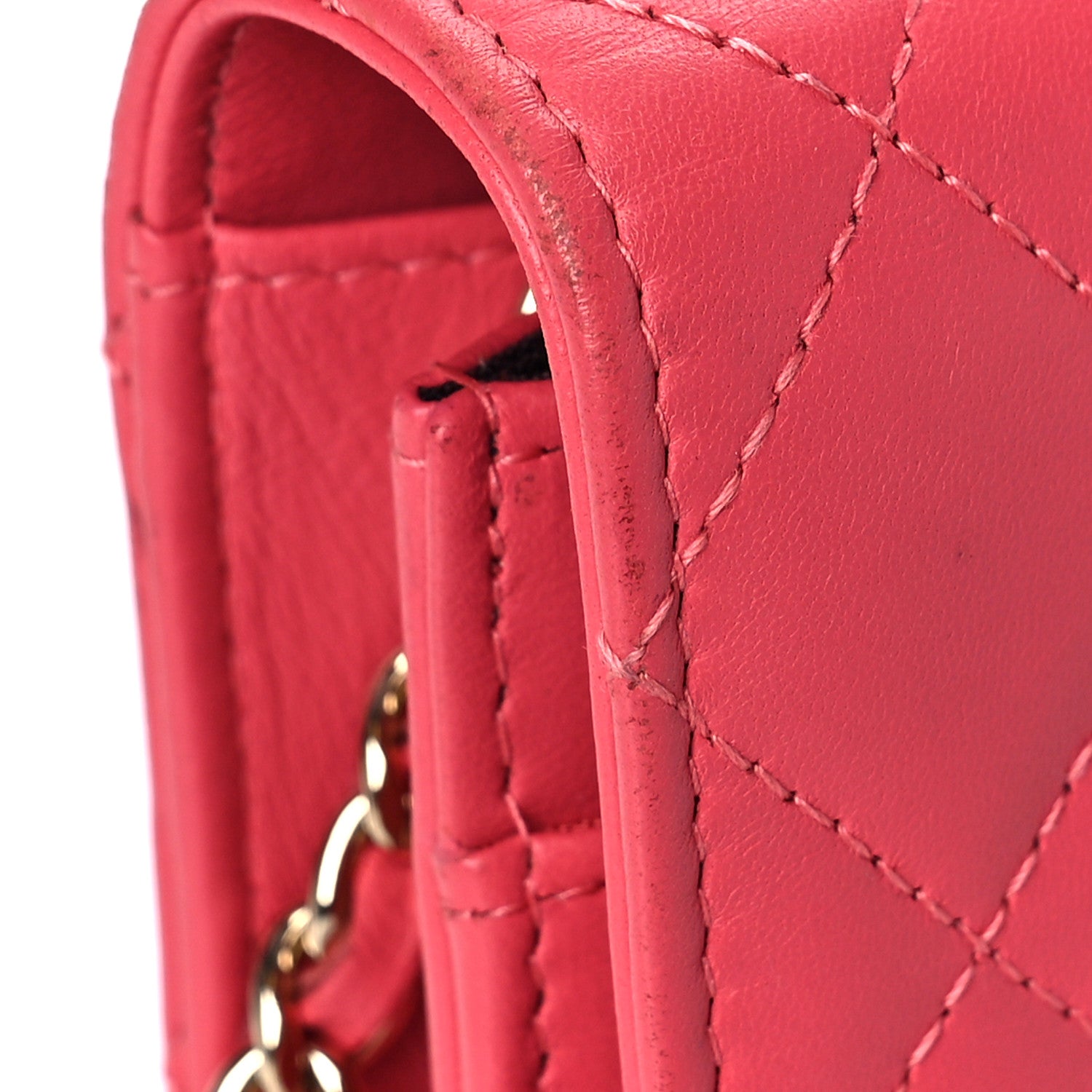 Chanel Lambskin Quilted Trendy CC Wallet On Chain WOC Pink 19 of 20