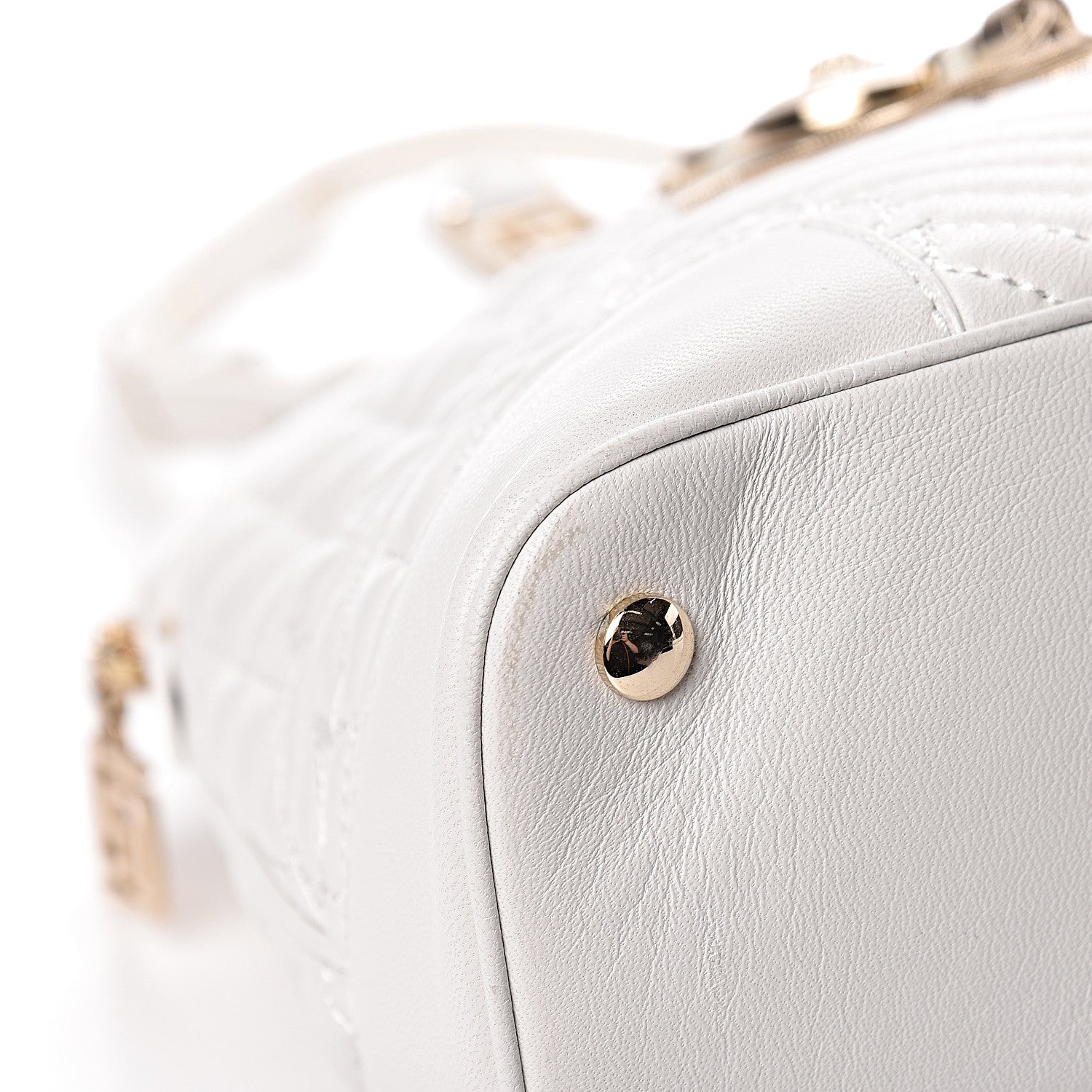Versace Barocco Quilted Nappa Altea Vanitas Lady Athena White 14 of 19