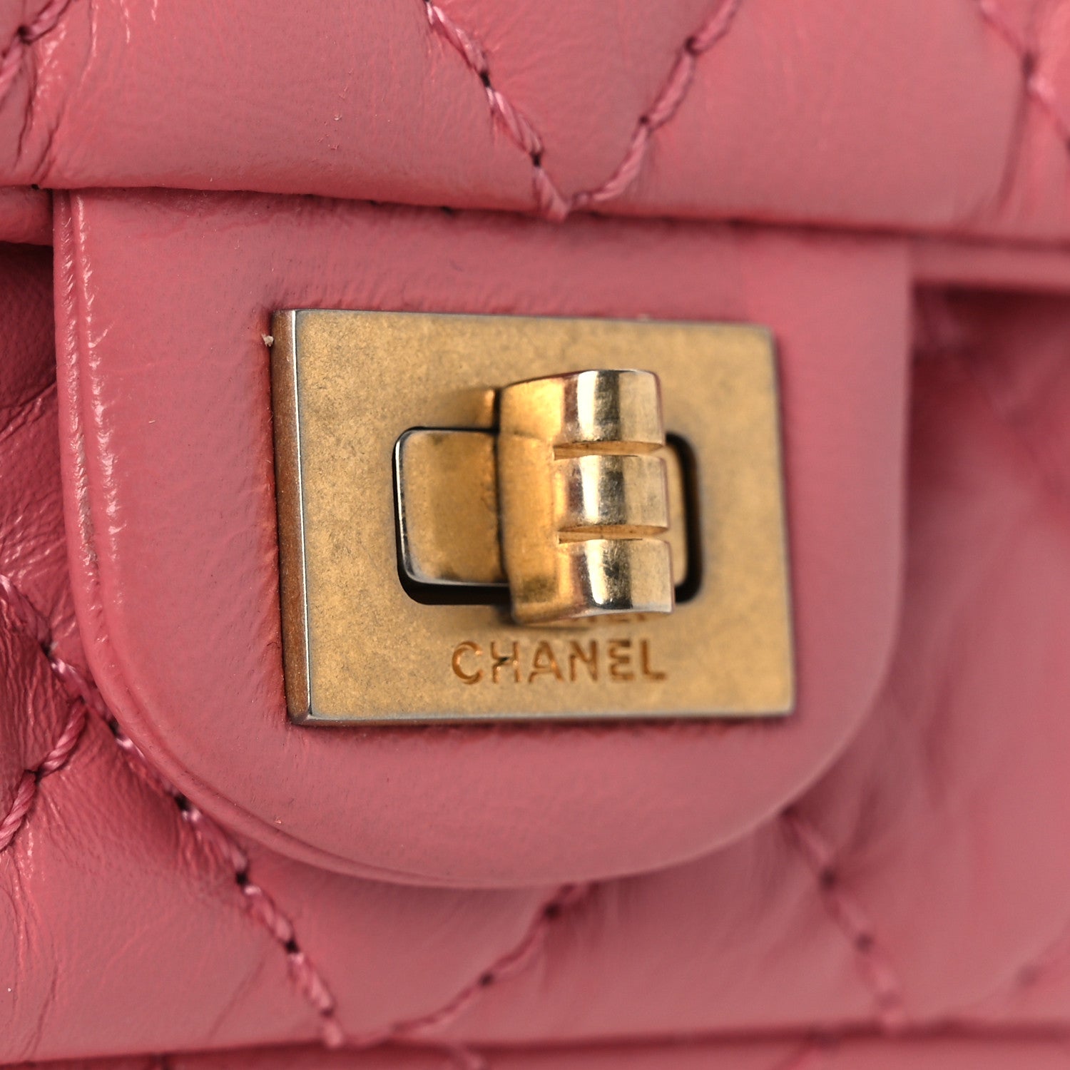 Chanel Aged Calfskin Quilted 2.55 Reissue Flap Belt Bag Pink 13 of 13