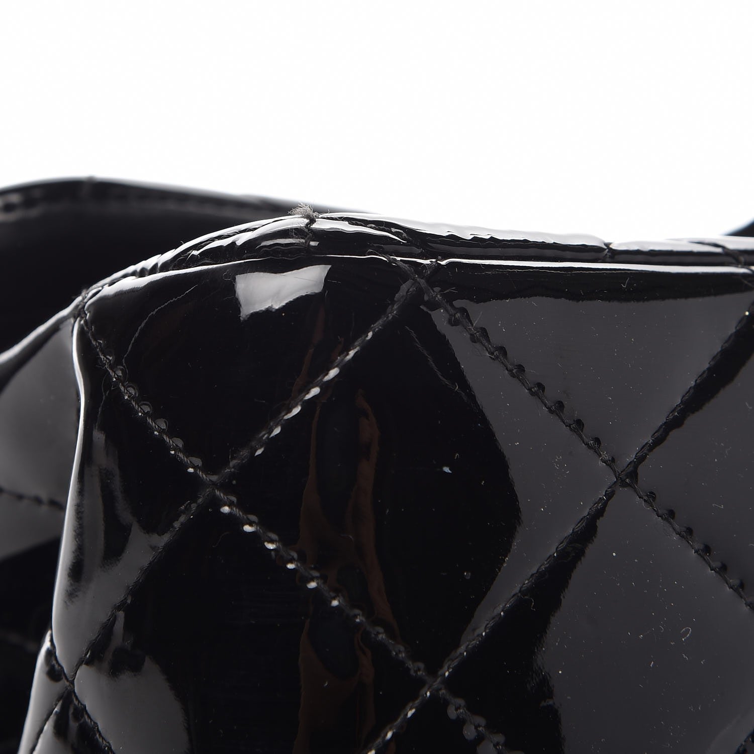 Chanel Patent Quilted Jumbo Double Flap Black 9 of 15