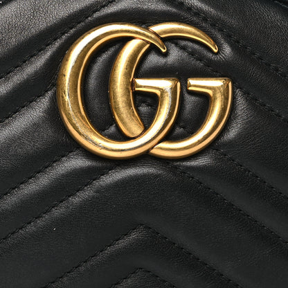 Gucci Calfskin Matelasse GG Marmont Belt Bag 95 38 Black 8 of 12