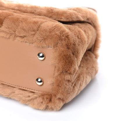 Chanel Shearling Lambskin Coco Handle Flap Dark Beige 9 of 10