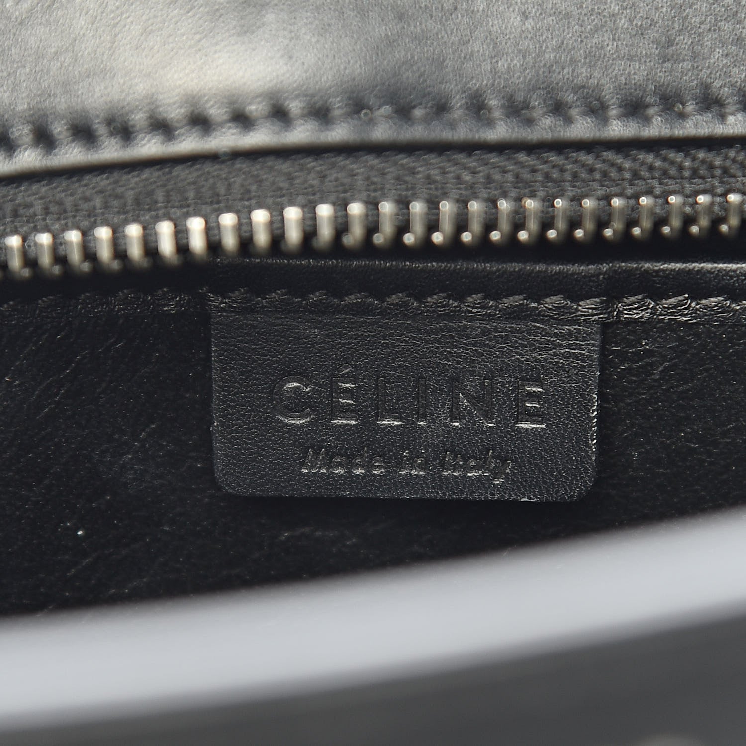 Celine Canvas Calfskin Nano Luggage White Black 7 of 18