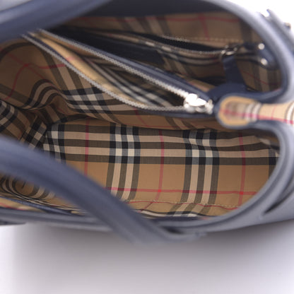 Burberry Derby Calfskin Vintage Check Medium Banner Tote Regency Blue 6 of 12
