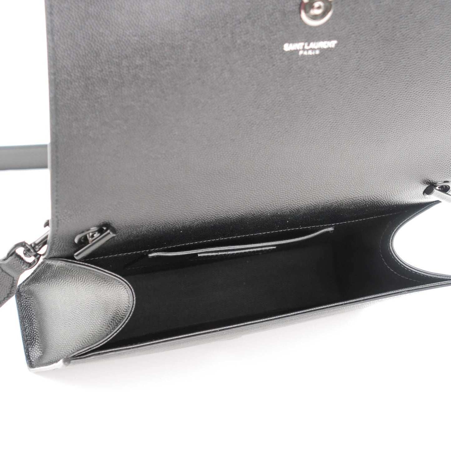 Grain De Poudre Medium Classic Monogram Kate Double Handle Satchel Black