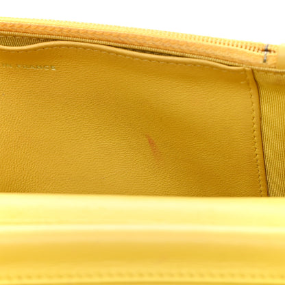Chanel Lambskin Quilted Wallet on Chain WOC Yellow 13 of 16