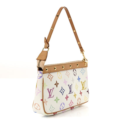 Louis Vuitton Monogram Multicolor Pochette Accessories White 3 of 12