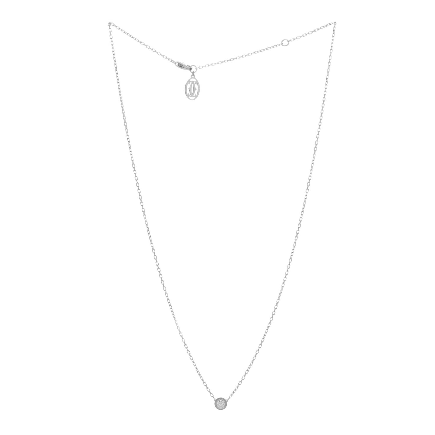 18K White Gold Diamond SM D'Amour Pendant Necklace