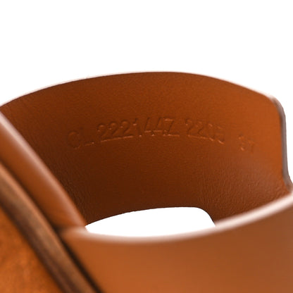 Hermes Calfskin Suede Eze 30 Sandals 37 Naturel 8 of 8