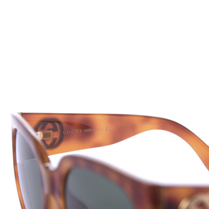 Gucci Acetate Square Frame Sunglasses GG0142SA Tortoise 6 of 7