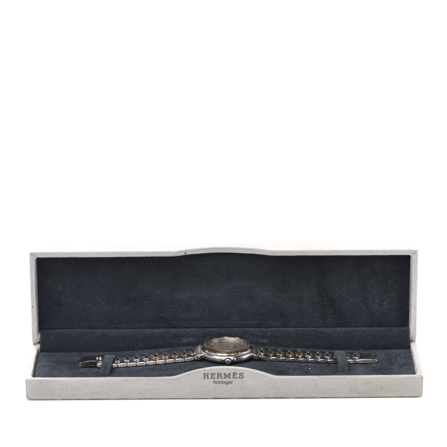 Hermes Stainless Steel 37mm Clipper Quartz Watch Gold 5 of 5