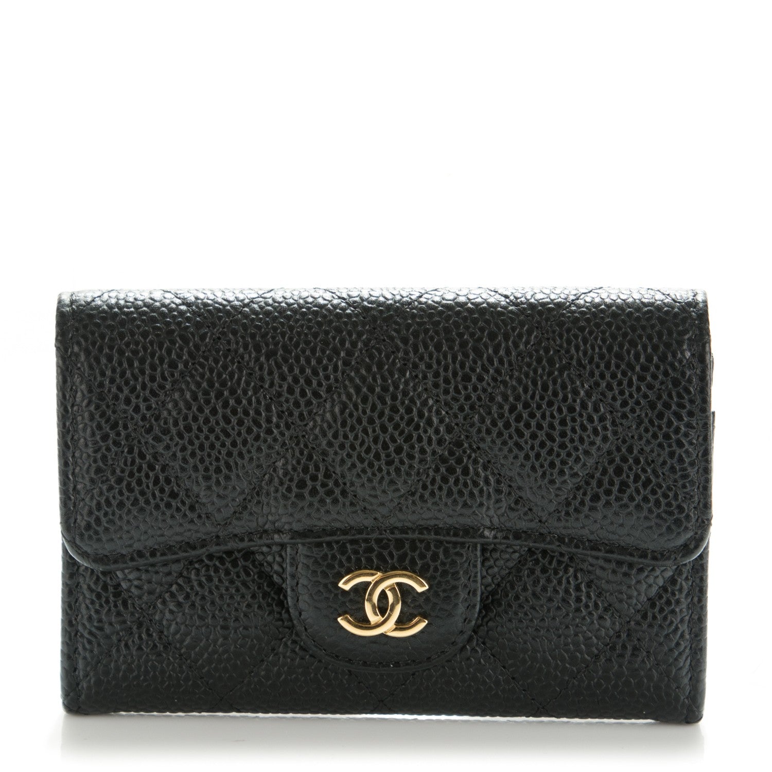 Chanel Caviar Quilted Flap Card Holder Black 1 of 8