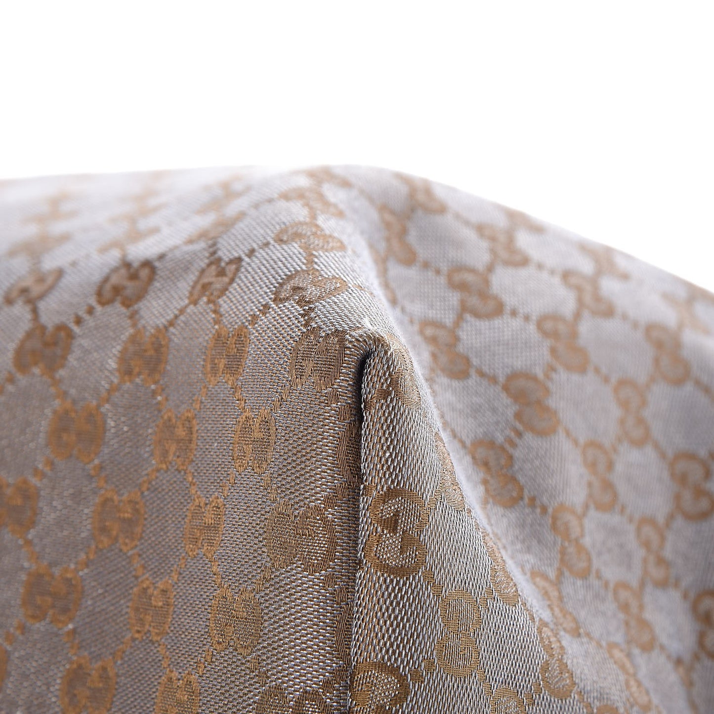 Metallic Monogram Canvas Tote Brown