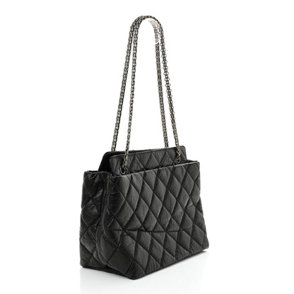 Chanel Aged Calfskin Quilted Reissue 2.55 Tote Black 3 of 10