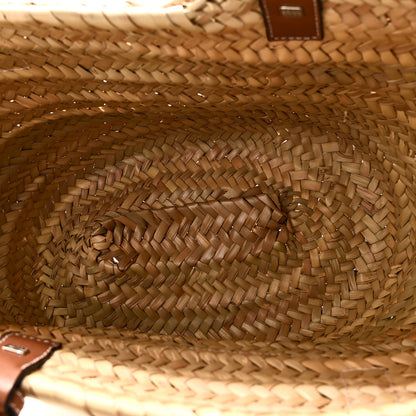 Loewe Raffia Large Basket Tote Bag Natural Tan 5 of 9