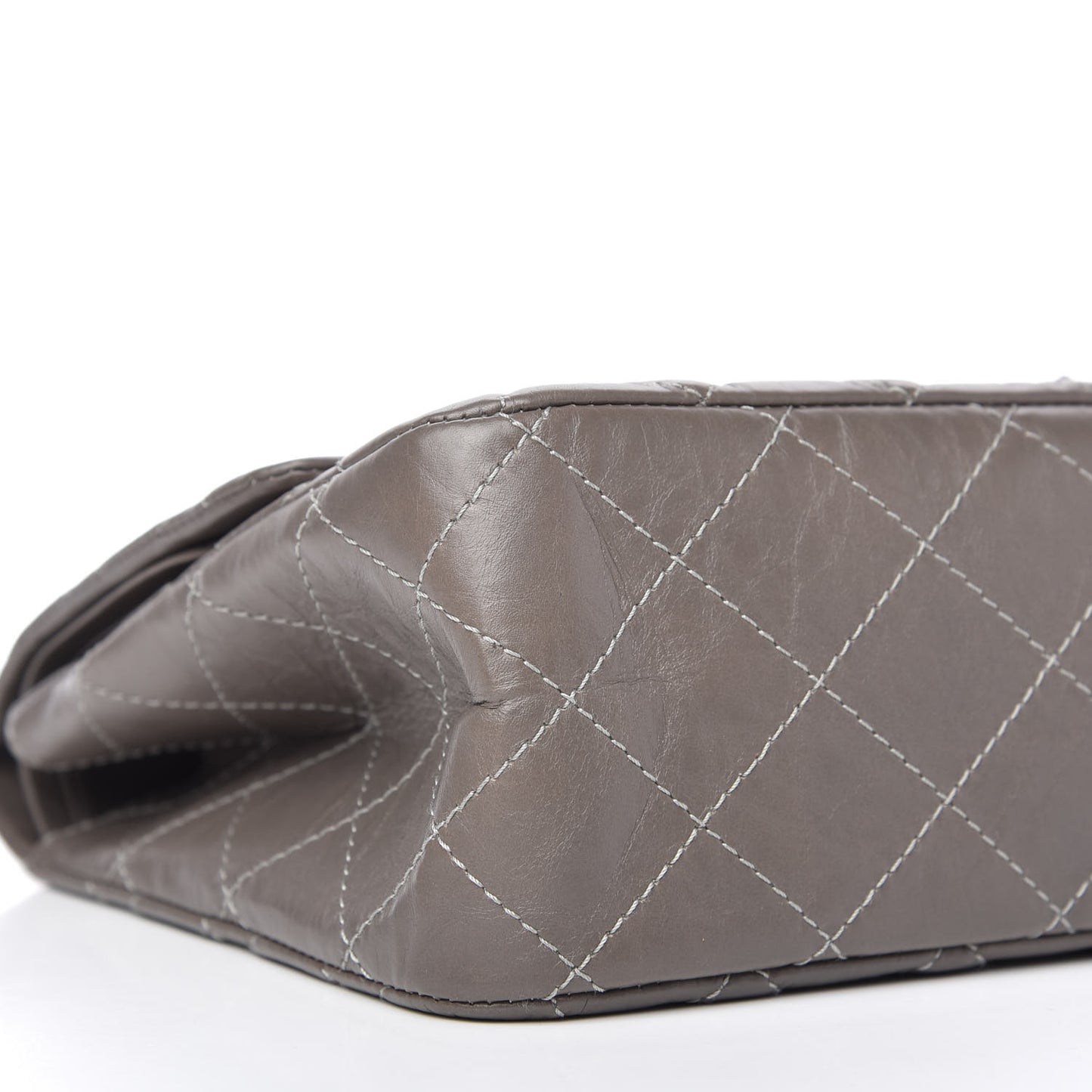 Aged Calfskin Quilted 2.55 Reissue 227 Flap Grey