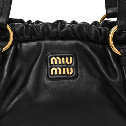 Miu Miu Nappa Joie Shoulder Bag Black 7 of 9