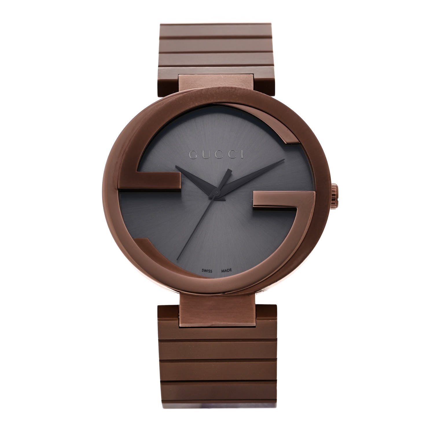 Gucci Stainless Steel 42mm Interlocking Quartz Watch Grey 1 of 4