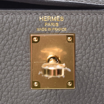 Hermes Taurillon Clemence Kelly Ado Backpack Etain 21 of 26