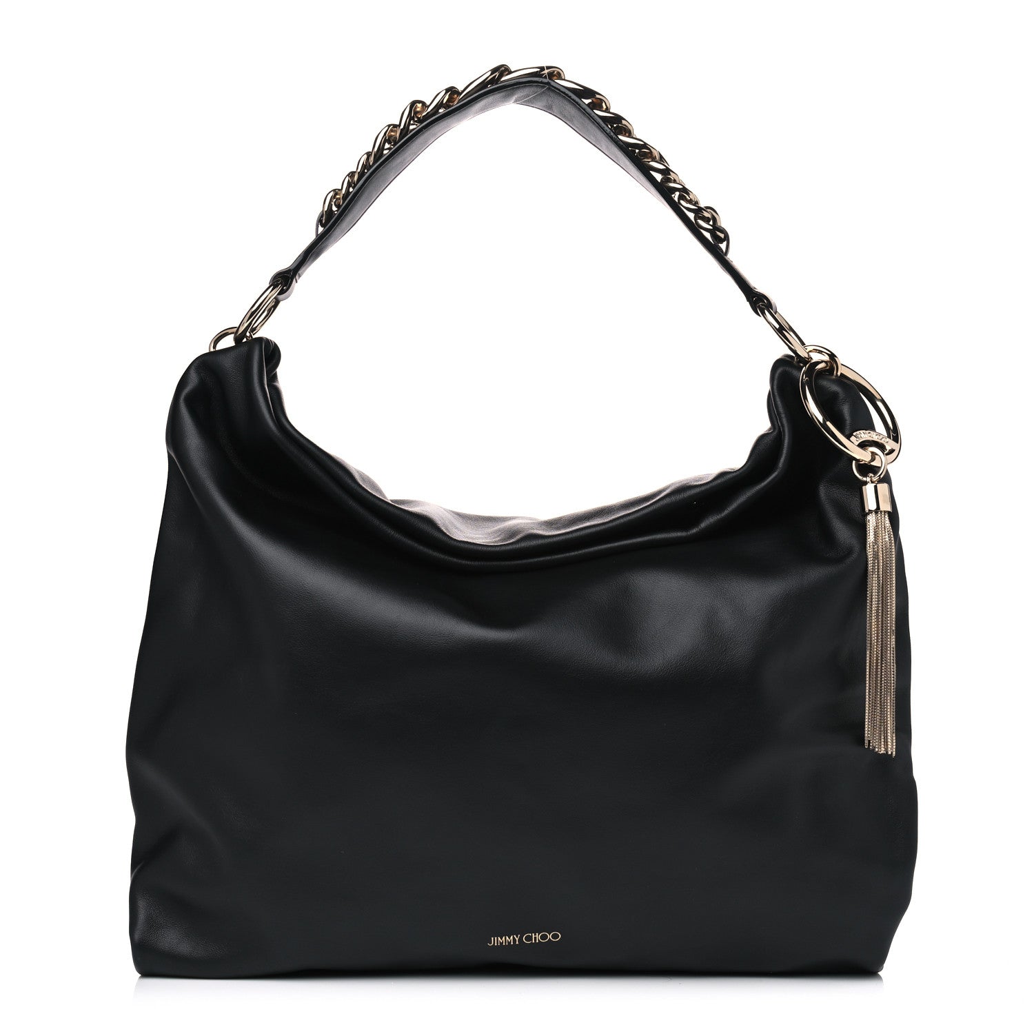 Jimmy Choo Smooth Calfskin Callie Hobo Bag Black 1 of 4