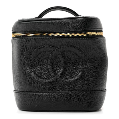 Chanel Caviar Vanity Cosmetic Case Black 1 of 10