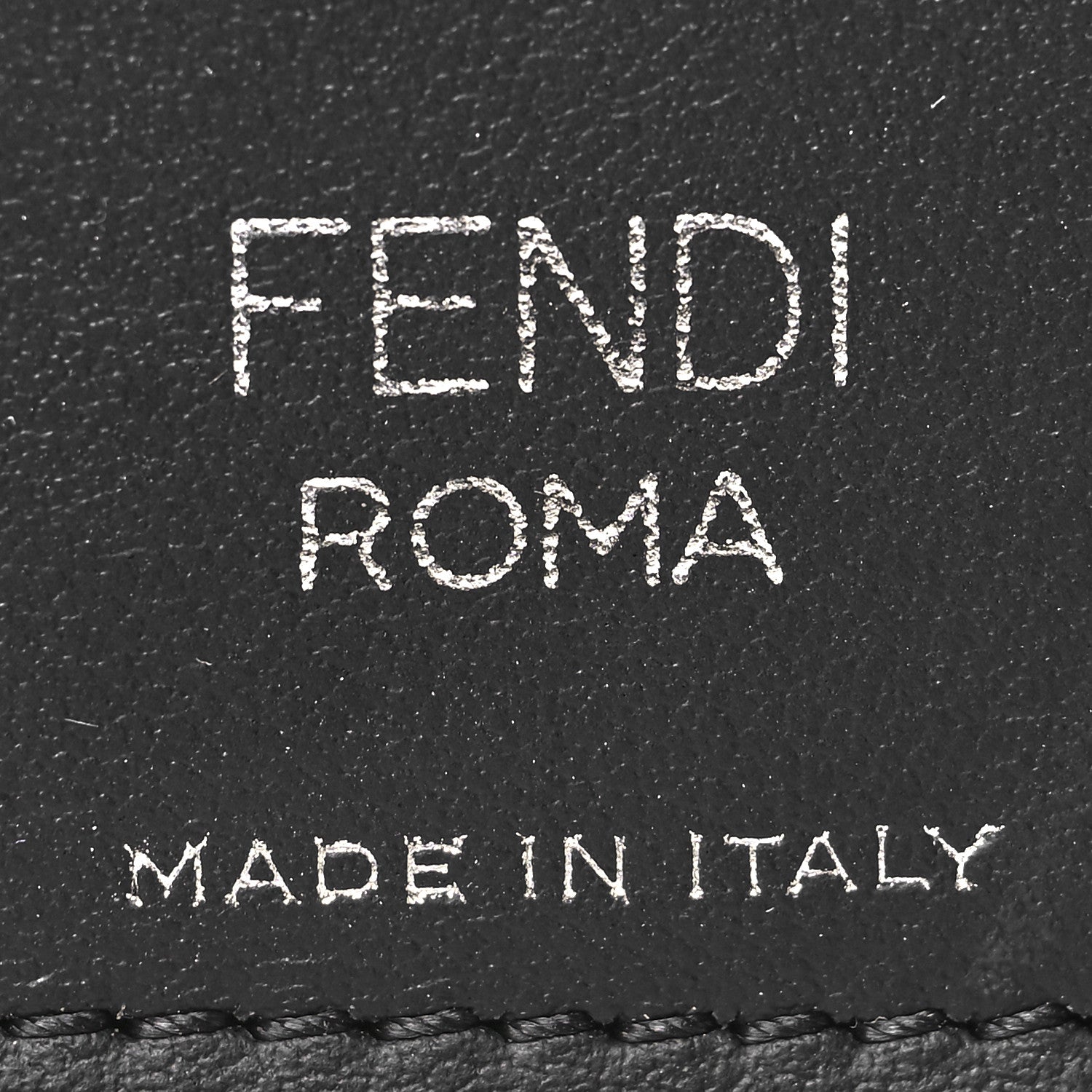 Fendi Vitello Century Matte Glazed Fabric FF Card Holder Tobacco Black 7 of 8