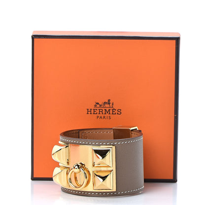 Hermes Swift Collier De Chien CDC Bracelet T2 Etoupe 7 of 7