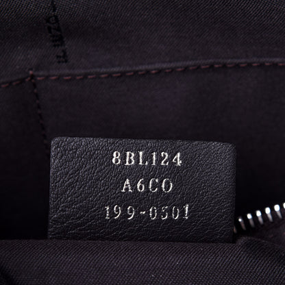 Fendi Vitello Dolce Bi-Color FF 1974 Embossed Medium By The Way Boston Bag Black Maya 8 of 11