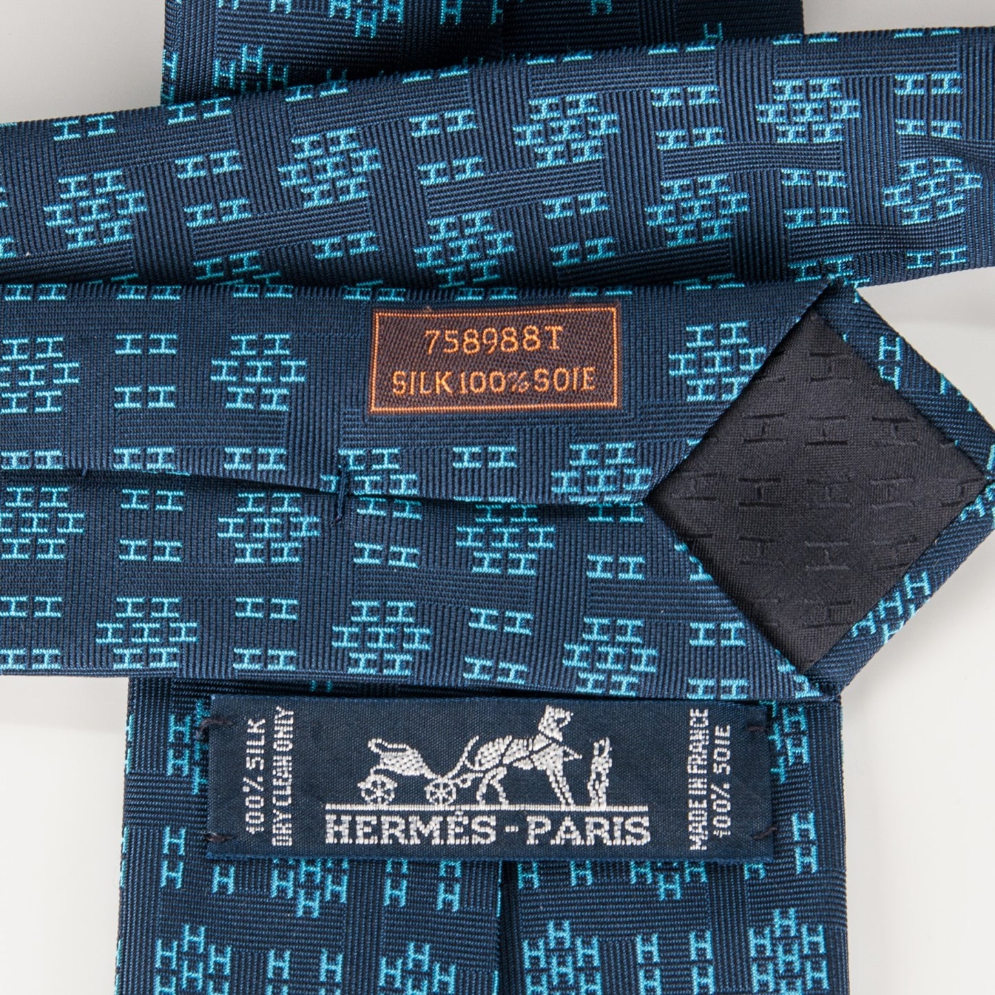 Woven Silk Mens Neck Tie Bleu