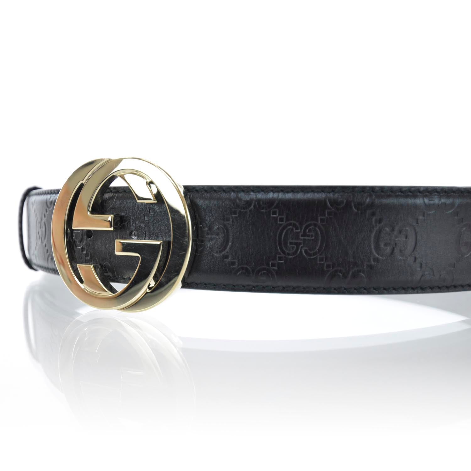Gucci Guccissima GG Belt Black 85 34 6 of 6