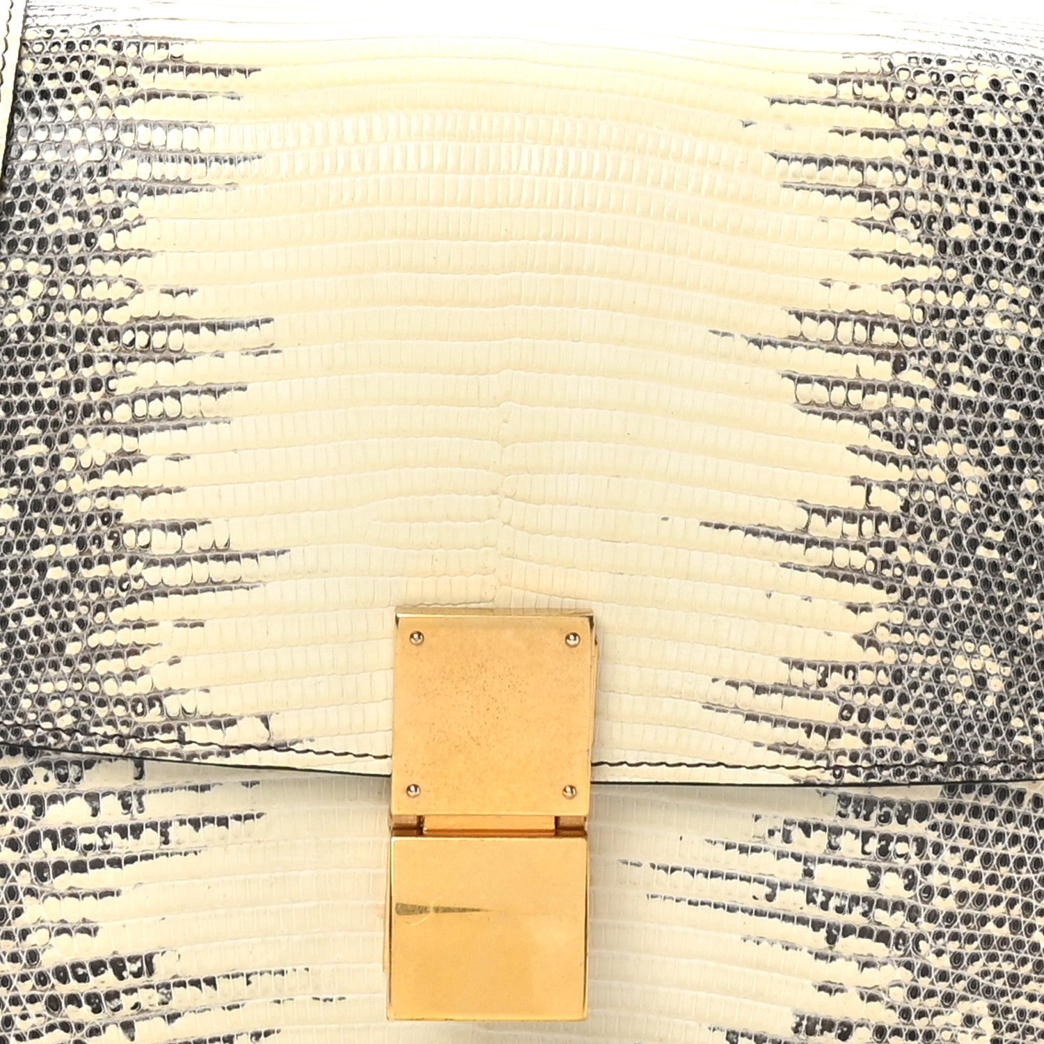 Celine Lizard Medium Classic Box Flap Bag Natural 7 of 9