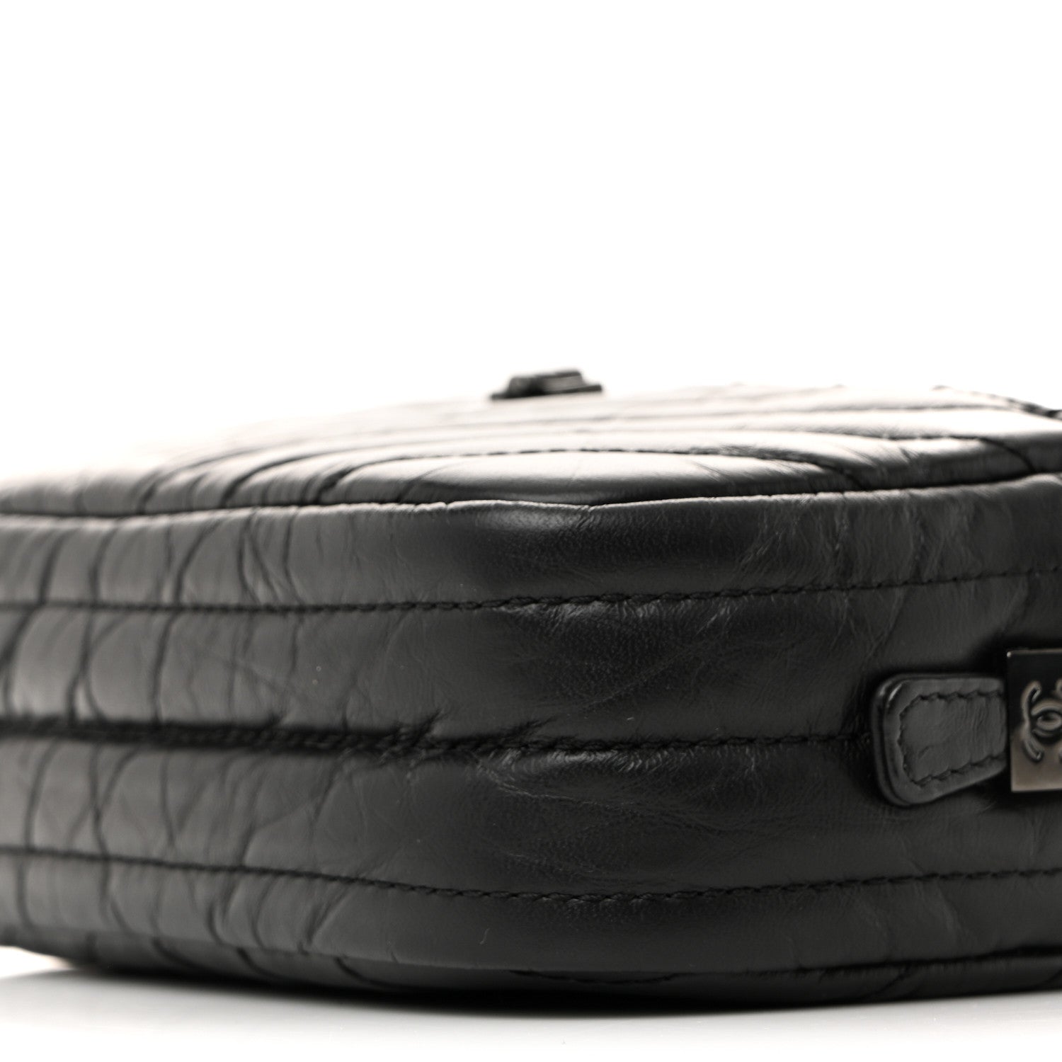 Chanel Aged Calfskin Chevron Mini Reissue Camera Case So Black 9 of 9