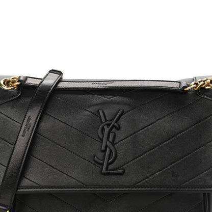 Saint Laurent Lambskin Matelasse Monogram Medium Niki Chain Satchel Black 7 of 8