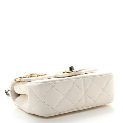 Chanel Lambskin Quilted Mini Coco Clips Flap White 4 of 11
