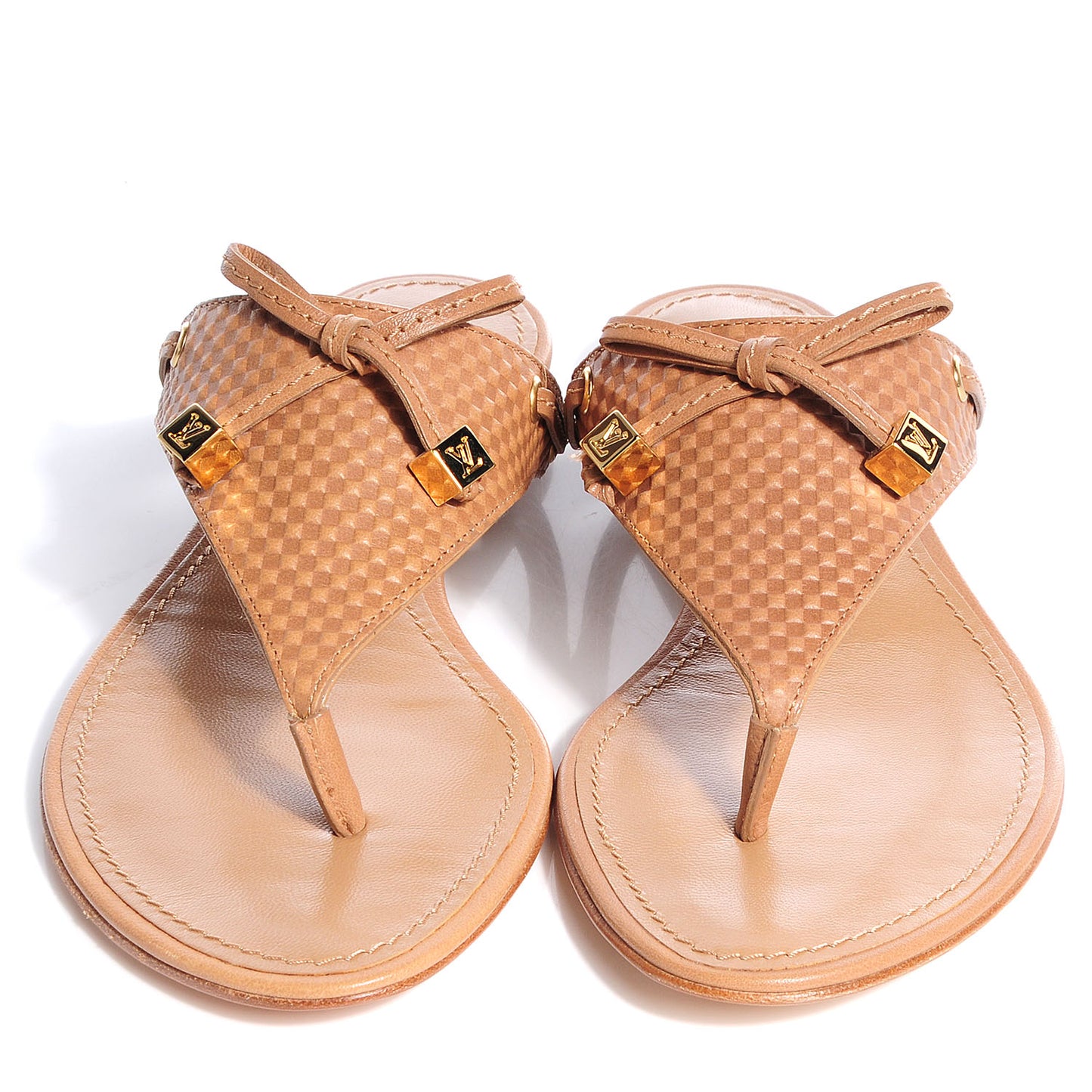 Leather Dice Flat Thong 35 US 6