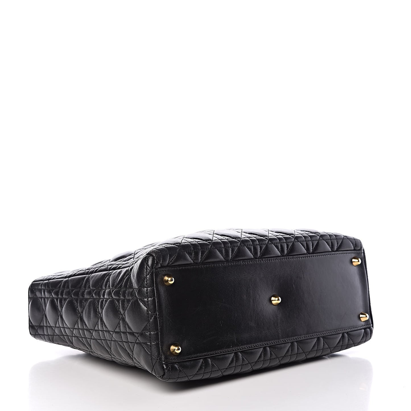 Lambskin Cannage Large Lady Dior Black