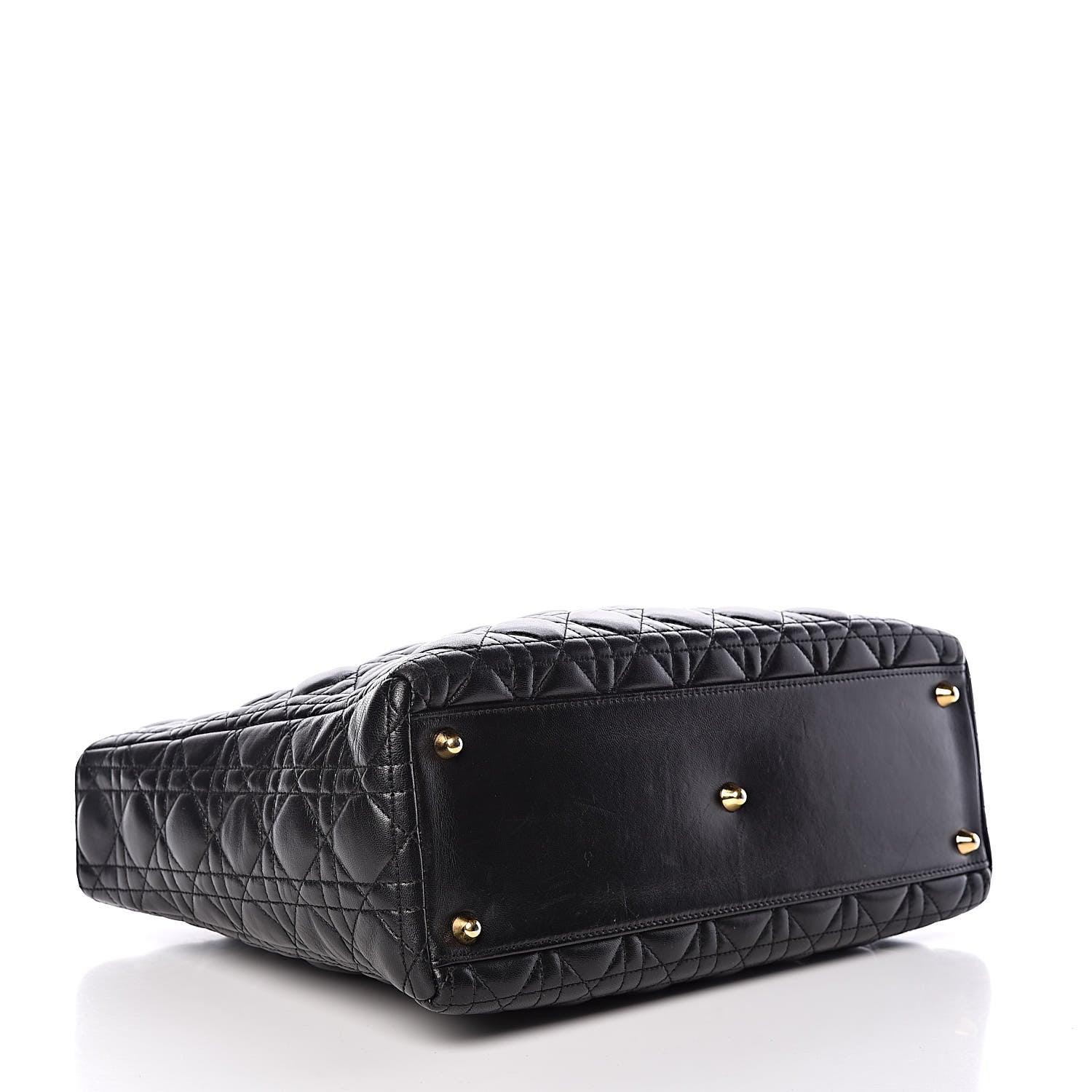 Christian Dior Lambskin Cannage Large Lady Dior Black 4 of 18