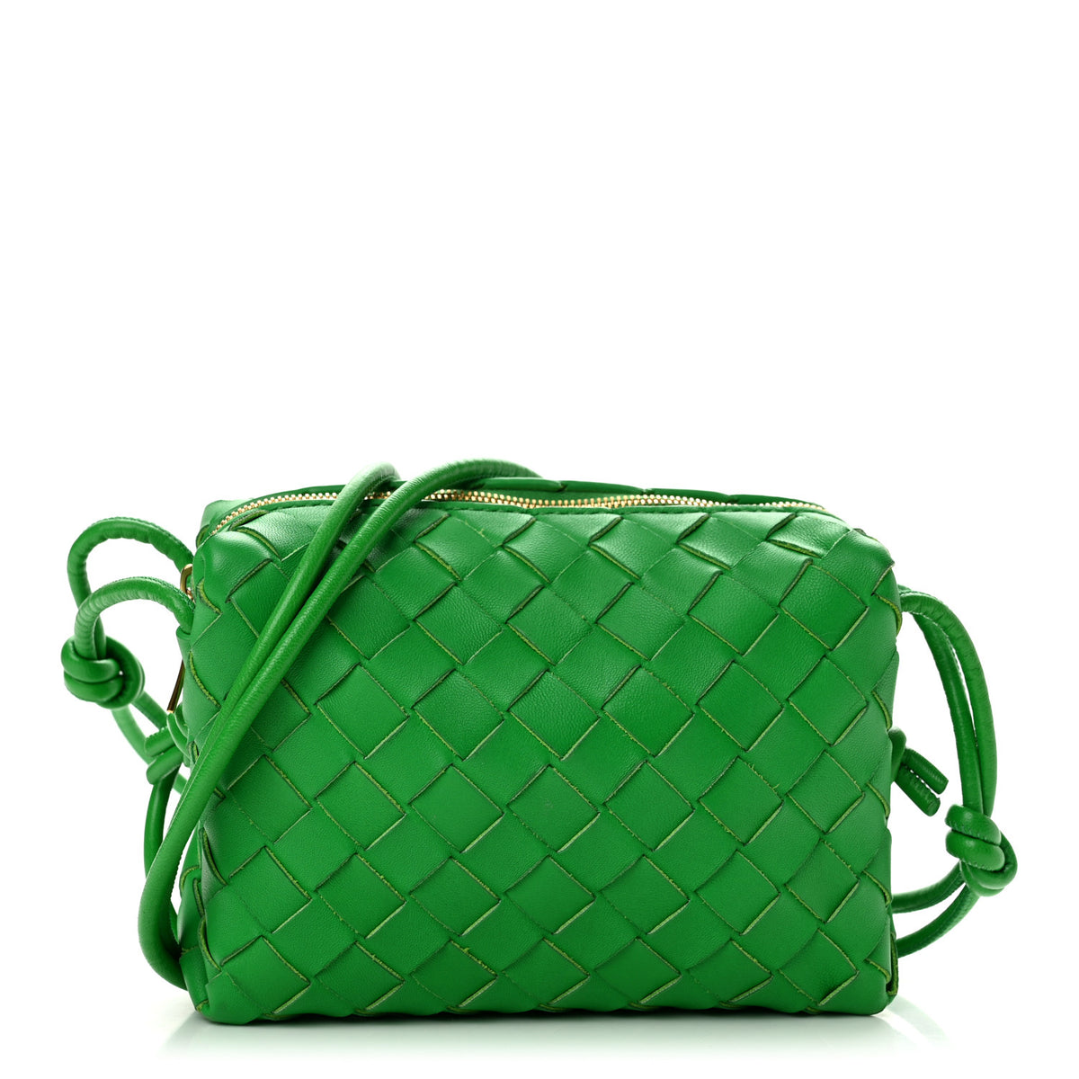 Nappa Intrecciato Mini Loop Camera Bag Parakeet