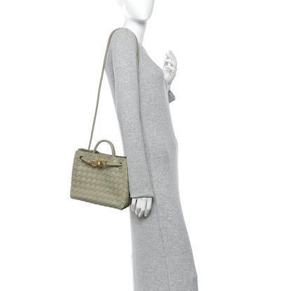 Bottega Veneta Nappa Intrecciato Small Andiamo Shoulder Bag Travertine 2 of 8