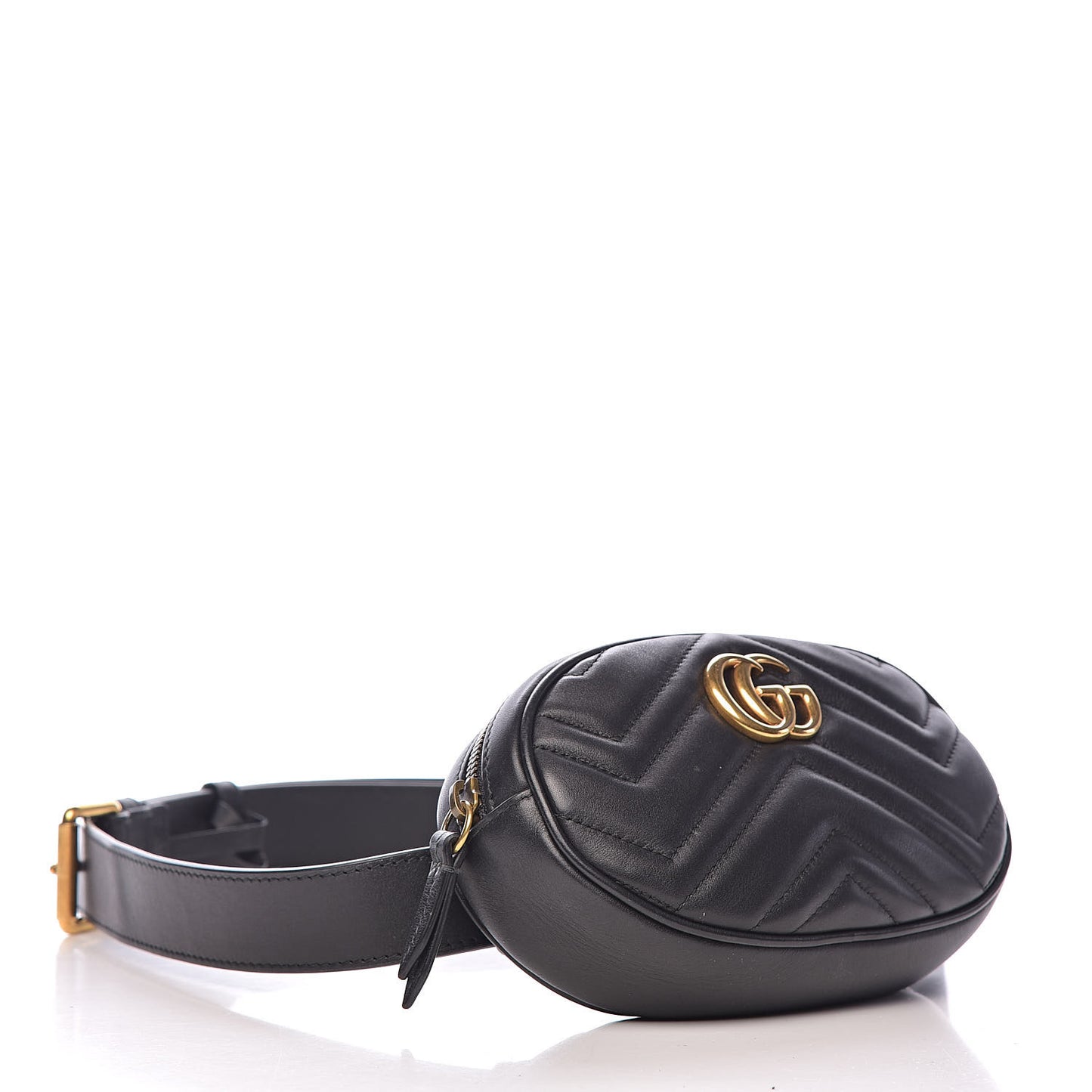 Calfskin Matelasse GG Marmont Belt Bag 95 38 Black