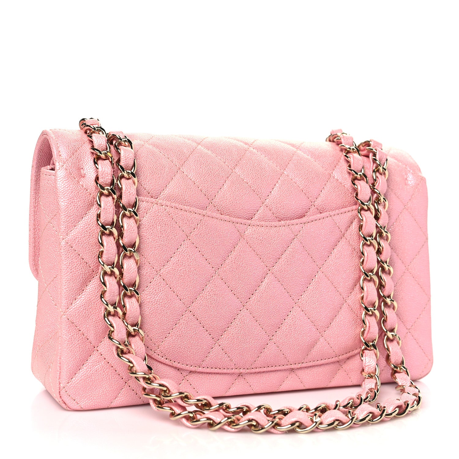 Chanel Iridescent Caviar Quilted Small Double Flap Pink 3 of 11