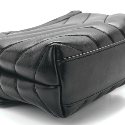 Saint Laurent Calfskin Y Quilted Monogram Toy Loulou Crossbody Bag Black 11 of 12