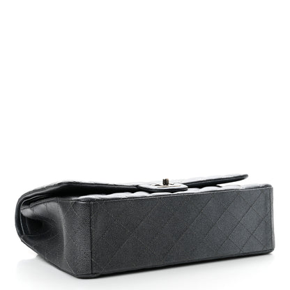 Chanel Metallic Caviar Quilted Maxi Double Flap Charcoal 4 of 10