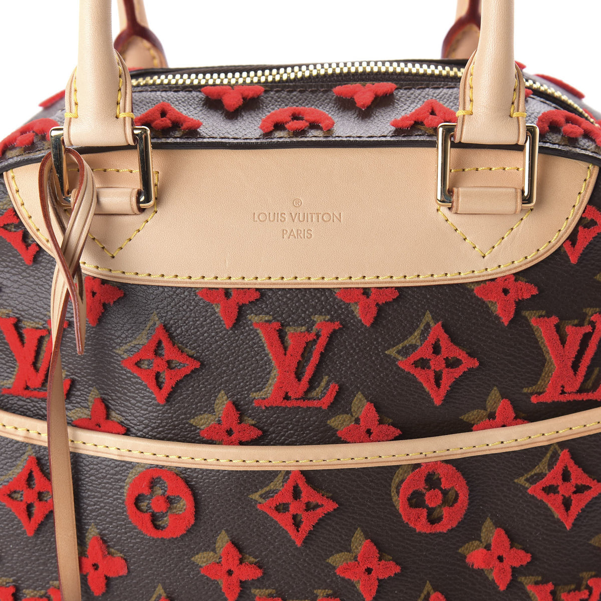 Monogram Tuffetage Deauville Cube Red