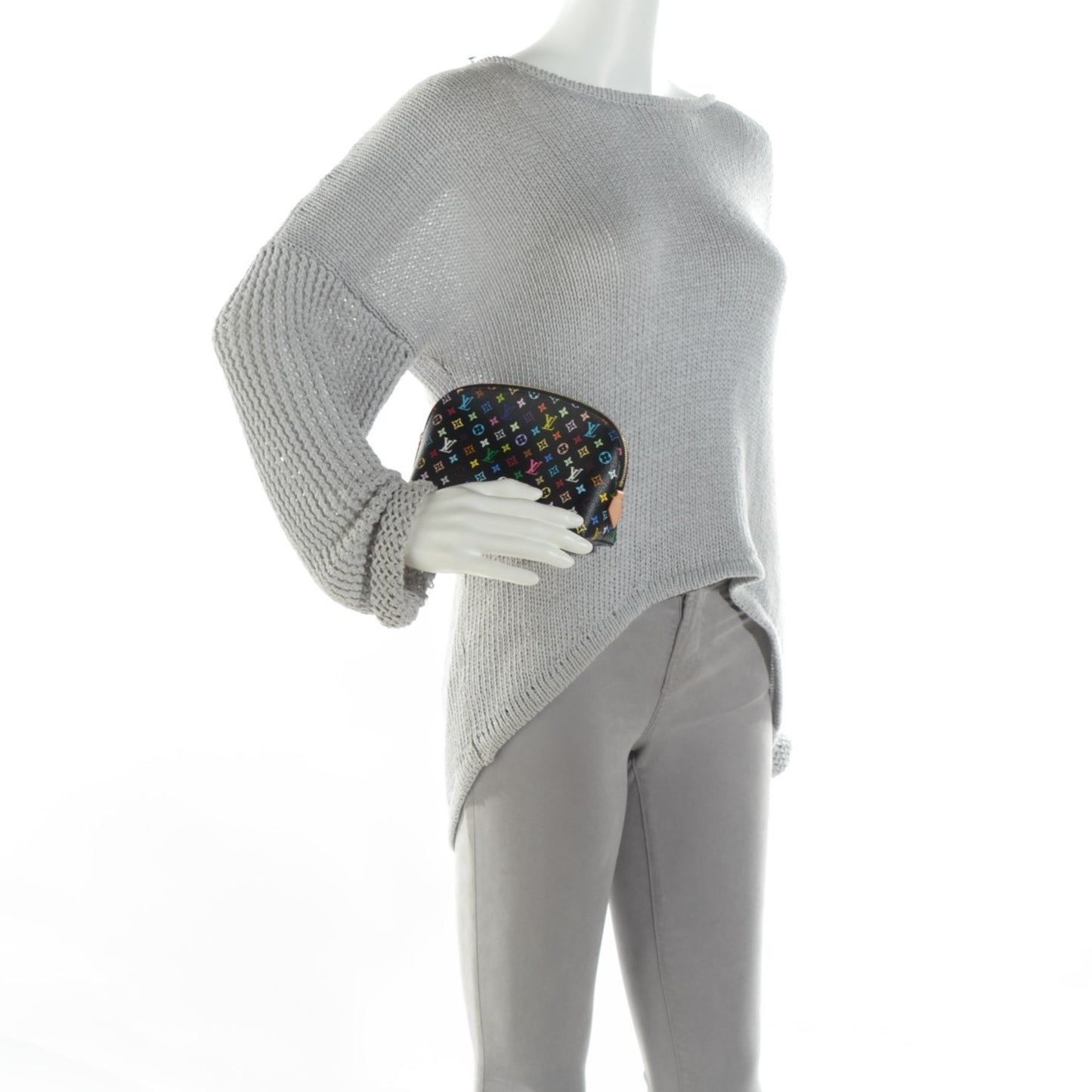 Monogram Multicolor Cosmetic Pouch Black Grenade