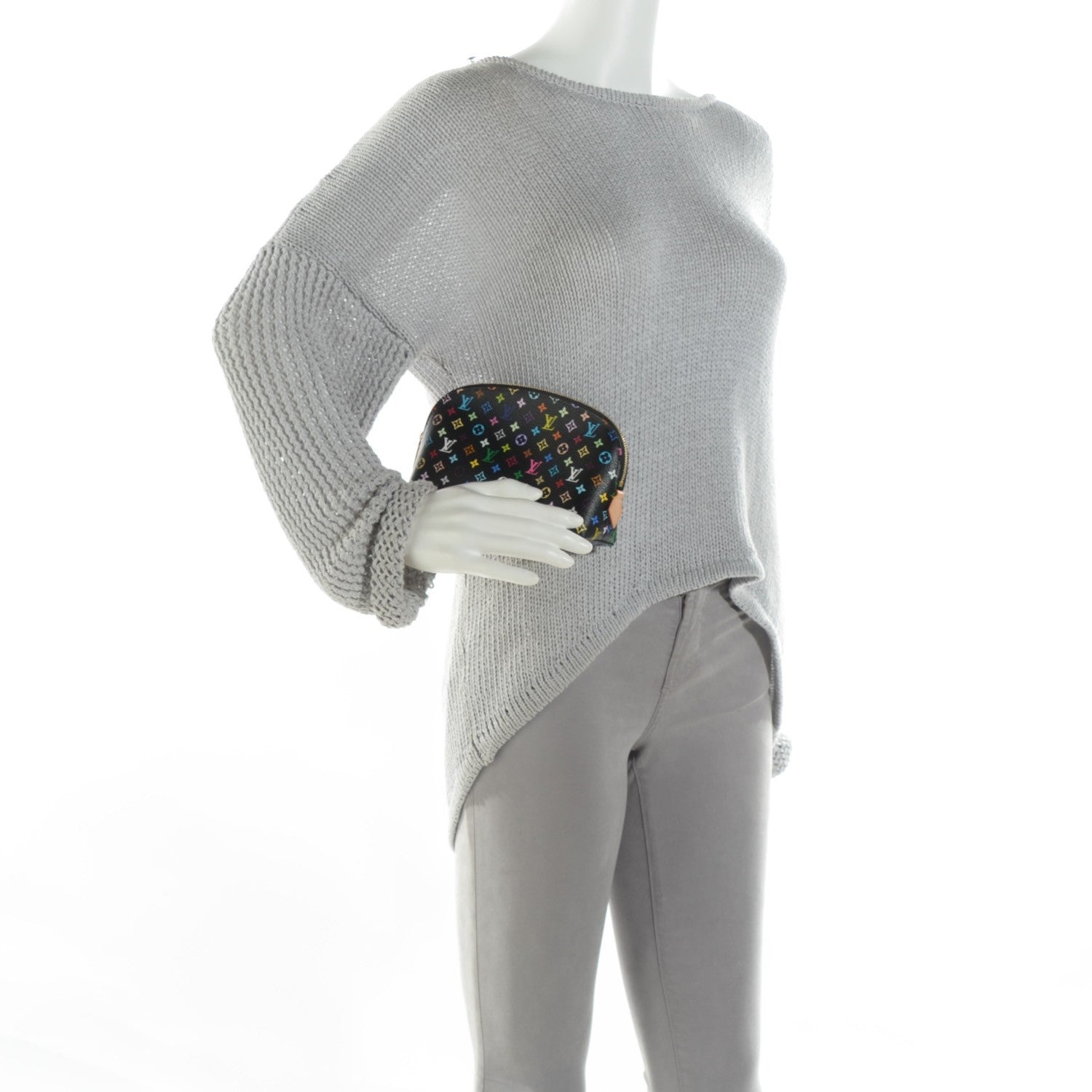 Louis Vuitton Monogram Multicolor Cosmetic Pouch Black Grenade 2 of 7