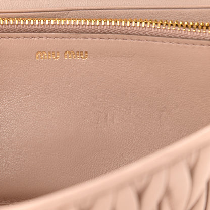 Miu Miu Nappa Matelasse Flap Wallet Cammeo 8 of 8
