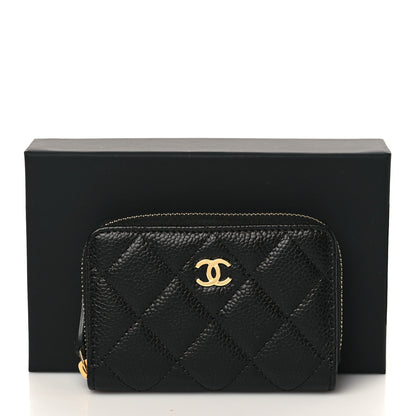 Chanel Caviar Quilted Zip Coin Purse Black 8 of 8