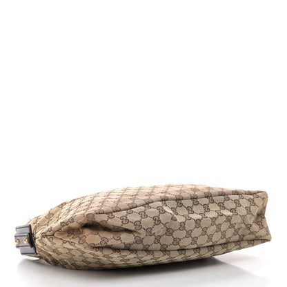 Gucci Monogram Medium Horsebit Chain Hobo Dark Brown 3 of 4